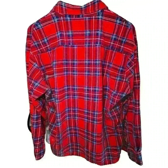 USA VTG 90s DICKIES Plaid 100% Cotton Button Down Made In USA Men's Size Large - Picture 4 of 5